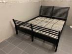 Design bed 1,6m breed en 2 lattenbodems, Ophalen, Modern design, Gebruikt, Zwart