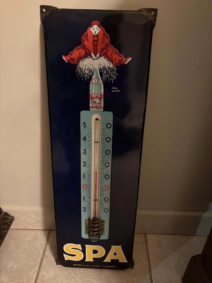 Spa emaille thermometer 1961, Verzamelen, Merken en Reclamevoorwerpen, Gebruikt, Reclamebord, Ophalen