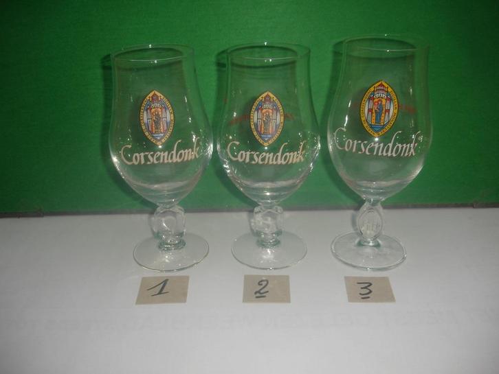 25 bierglazen Corsendonk, 33cl, voor € 6,00, Verzamelen, Biermerken, Zo goed als nieuw, Glas of Glazen, Overige merken, Ophalen