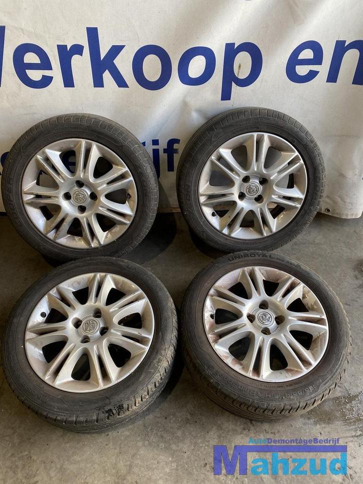 OPEL CORSA D ASTRA H Velgen 4X100 56.6 16 INCH, Auto-onderdelen, Banden en Velgen, Banden en Velgen, Gebruikt, Ophalen