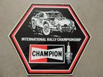 Sticker  Champion International Rally ChampionshipBougie, Auto of Motor, Zo goed als nieuw, Verzenden