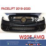 W205 Facelift AMG Voorbumper compleet Mercedes C Klasse 2019, Gebruikt, Voor, Mercedes-Benz, Ophalen of Verzenden