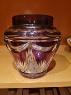 Kristallen vaas met bloemaren” Val Saint Lambert”, Ophalen of Verzenden
