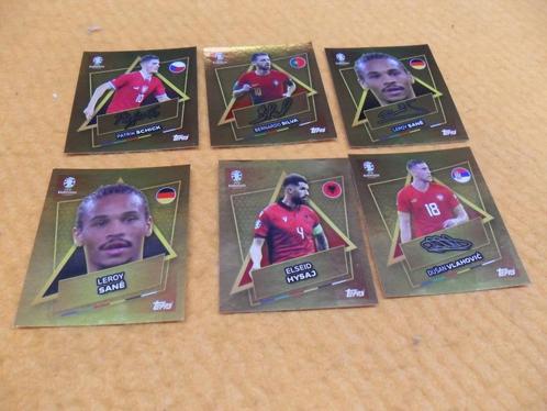 Topps UEFA Euro 2024 6 stickers GOUD, Verzamelen, Sportartikelen en Voetbal, Nieuw, Poster, Plaatje of Sticker, Ophalen of Verzenden