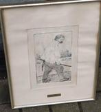 Gravure homme signe Henri evenepoel, Antiquités & Art, Art | Eaux-fortes & Gravures, Enlèvement ou Envoi