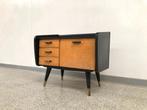 Vintage mid-century retro bijzetkastje, Ophalen, Gebruikt, Vintage, 50 tot 100 cm