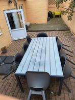 Tuintafel met 8 stoelen, Ophalen, Zo goed als nieuw