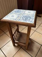 Houten Plantentafel met Tegel, Ophalen, Zo goed als nieuw