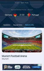 Germany Portugal. Munich Football Arena. 4 June 2025, Tickets & Billets, Juin