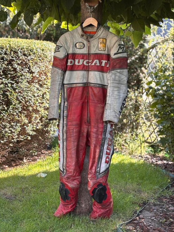 Vintage Ducati Racepak MJK Leathers – Retro Collectors Item, Motoren, Kleding | Motorkleding, Overall, Tweedehands, Ophalen of Verzenden