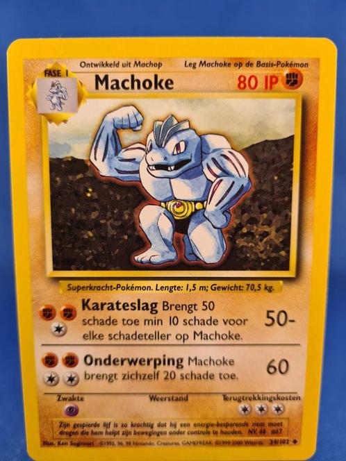 Machoke 34/102 - Base (NL), Hobby en Vrije tijd, Verzamelkaartspellen | Pokémon, Zo goed als nieuw, Verzenden