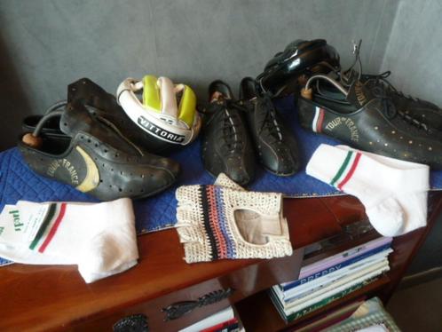 Vintage schoenen, worstenhelmen, sokken, wielrennen, Eroica., Fietsen en Brommers, Fietsaccessoires | Fietskleding, Gebruikt, Dames