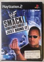 Jeu PS 2 'WWF Smack Down' Just Bring It / 12+ bon état, Comme neuf, Sport, À partir de 12 ans, Enlèvement ou Envoi