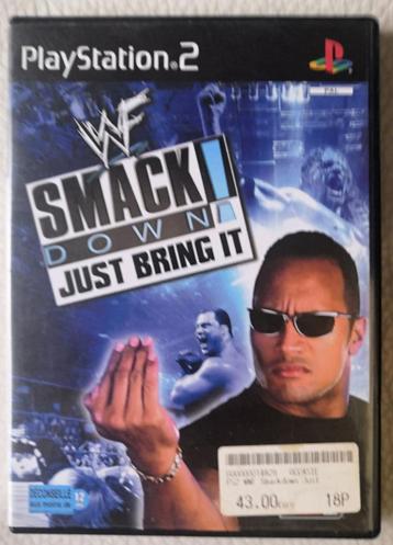 Jeu PS 2 'WWF Smack Down' Just Bring It / 12+ bon état, Enlèvement ou Envoi, À partir de 12 ans, Comme neuf, 3 joueurs ou plus