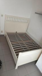 Bed 140cm, Ophalen, Wit, Tweepersoons, 140 cm