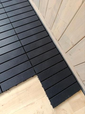 Kliktegels / terrastegels kunstof zwart nieuw! beschikbaar voor biedingen