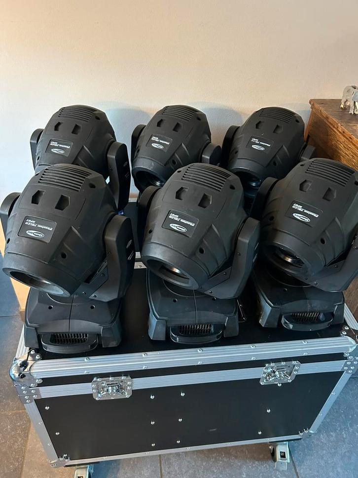 6 moving head showtec phantom 75 led spot, Muziek en Instrumenten, Licht en Laser, Gebruikt, Ophalen
