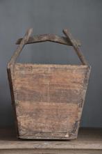 Oude autentieke houten emmer, Ophalen of Verzenden, Gebruikt