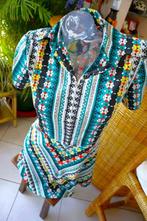 vintage dressing leuk meerkleurige jurk, Kleding | Dames, Jurken, Maat 38/40 (M), Ophalen of Verzenden, Zo goed als nieuw, Vintage Dresing