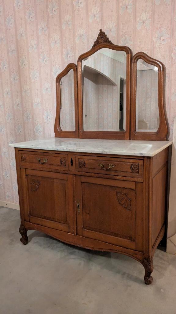 Antieke kaptafel, Huis en Inrichting, Tafels | Kaptafels, Gebruikt, Ophalen