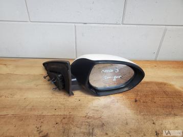 Mazda 3 hatchback 2008 - 2014 spiegel rechts wit elektrisch beschikbaar voor biedingen