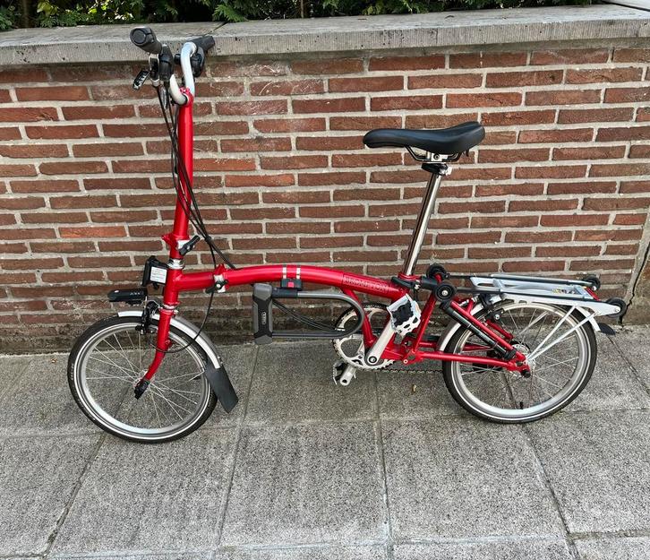 Brompton H6RN + tas, Fietsen en Brommers, Fietsen | Vouwfietsen, Zo goed als nieuw, Brompton, Versnellingen, Ophalen