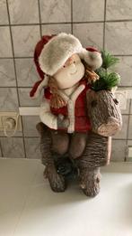 Meisje op rendier kerst, Ophalen of Verzenden, Zo goed als nieuw