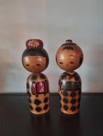 Leuk groot Kokeshi Bobblehead Paar, Antiek en Kunst, Verzenden