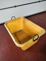 Mortelbak Geel met Kraanogen 200 liter, Enlèvement, Utilisé