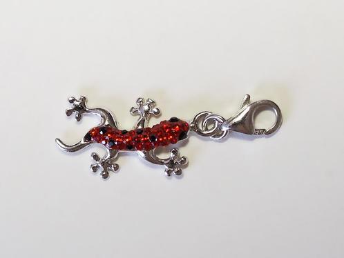 Sterling zilveren bedel rode gekko, Bijoux, Sacs & Beauté, Bracelets à breloques, Comme neuf, Argent, 4 bracelets à breloques ou plus