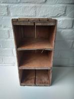 Ancienne étagère caisse en bois 41x20x20 cm, Comme neuf, Enlèvement ou Envoi