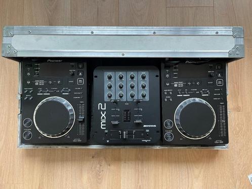 2 x Pioneer CDJ-350 + flight case, Muziek en Instrumenten, Dj-sets en Draaitafels, Gebruikt, Draaitafel, Pioneer, Ophalen
