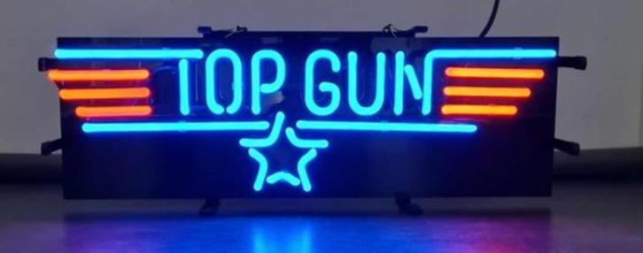 Top Gun neon en veel andere USA mancave decoratie neons, Collections, Marques & Objets publicitaires, Neuf, Table lumineuse ou lampe (néon)