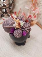 Decoratieve fondantpot met bloemen, Ophalen of Verzenden, Nieuw