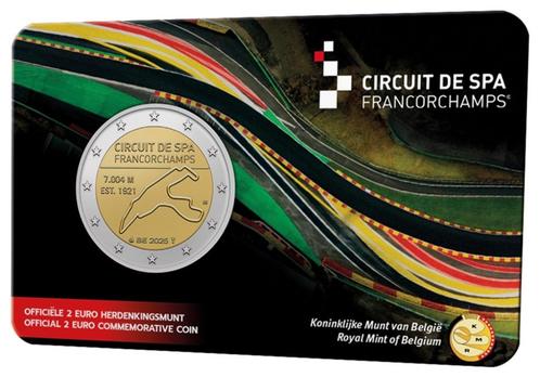 België 2025 - 2 euro in coincard - Spa-Francochamps, Postzegels en Munten, Munten | Europa | Euromunten, 2 euro, België, Ophalen of Verzenden