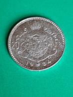 1934 België 20 frank in zilver Albert I positie B, Verzenden, Zilver, Losse munt, Zilver