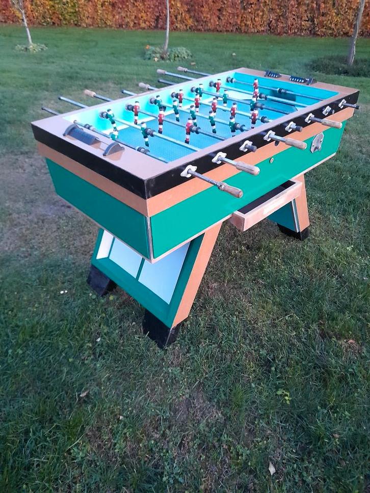 Tafelvoetbal kickertafel,baby food Jupiter  kleur groen, Sport en Fitness, Overige Sport en Fitness, Ophalen