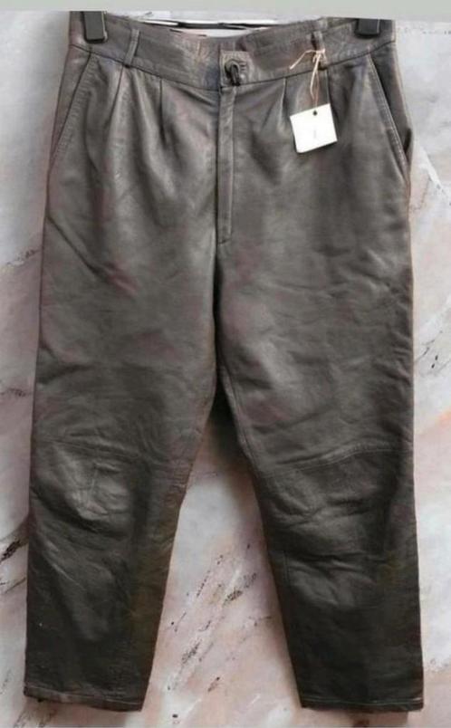 ✨️ VINTAGE Zacht Leren Broek – Unieke Look – Maat 48✨️✨️, Kleding | Heren, Broeken en Pantalons, Gedragen, Maat 48/50 (M), Bruin