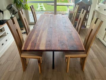 Table en tronc (211 cm x 108 cm x 76 cm)