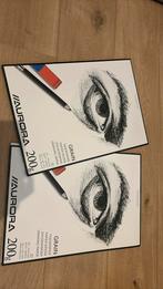 2 tekenschriften aurora, Ophalen of Verzenden, Zo goed als nieuw, Papier, Schets- of Tekenboek