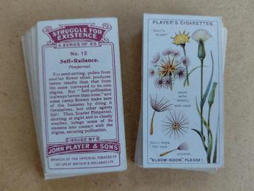 Struggle for Existence complete set 25 chromos planten 1923 beschikbaar voor biedingen