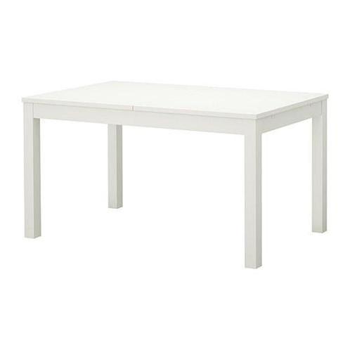 Uitschuifbare tafel IKEA BJURSTA wit, Huis en Inrichting, Tafels | Eettafels, Gebruikt, 50 tot 100 cm, Vijf personen of meer, Rechthoekig