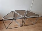 3 tables vintage à cadre tubulaire, Maison & Meubles, Enlèvement, Comme neuf