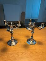 Paire de chandeliers Christofle en métal argenté, Enlèvement ou Envoi, Argent