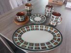 Vintage Boch La Louvière "Bernadette" servies - handgeschild, Antiek en Kunst, Ophalen