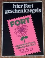 Vintage sticker Fort geschenkzegels retro autocollant, Comme neuf, Autres types, Enlèvement ou Envoi