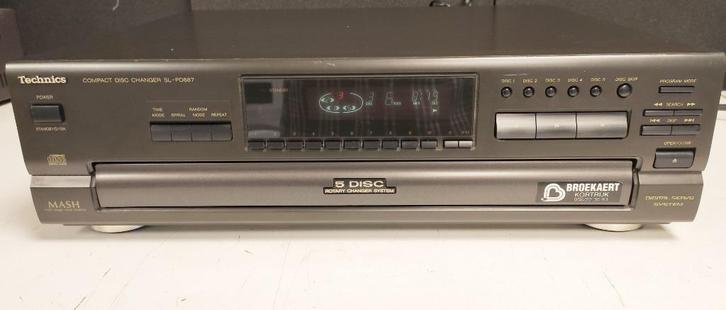 Technics SL-PD687 5 disc CD changer (5CDs), Audio, Tv en Foto, Cd-spelers, Gebruikt, Technics, Wisselaar, Ophalen of Verzenden