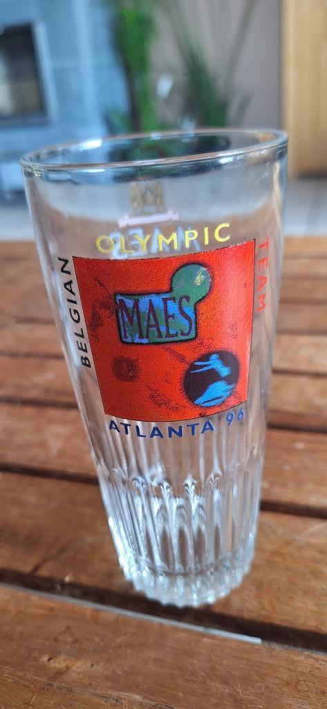 Glas Maes Pils Olympische Spelen Atlanta 1996., Verzamelen, Biermerken, Zo goed als nieuw, Glas of Glazen, Overige merken, Ophalen of Verzenden