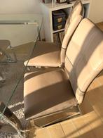 Table salle a manger en verre plus 4 chaises, Maison & Meubles, Enlèvement, Comme neuf