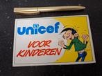 Sticker stripfiguur strip Unicef Guust Flater, Ophalen of Verzenden, Zo goed als nieuw, Strip of Tekenfilm